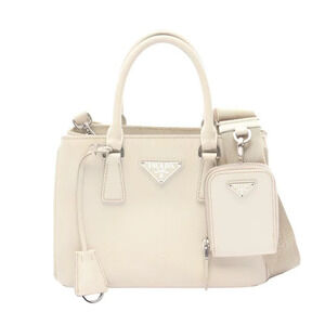 Prada SAFFIANO LUX Galleria Handbag Leather Ivory White